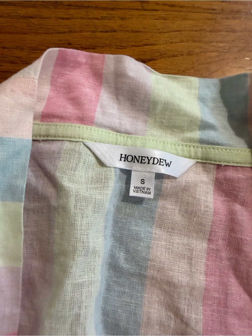 NWT Honeydew Relaxing Retreat Duster Robe in Bali Stripe - Picture 2 of 3